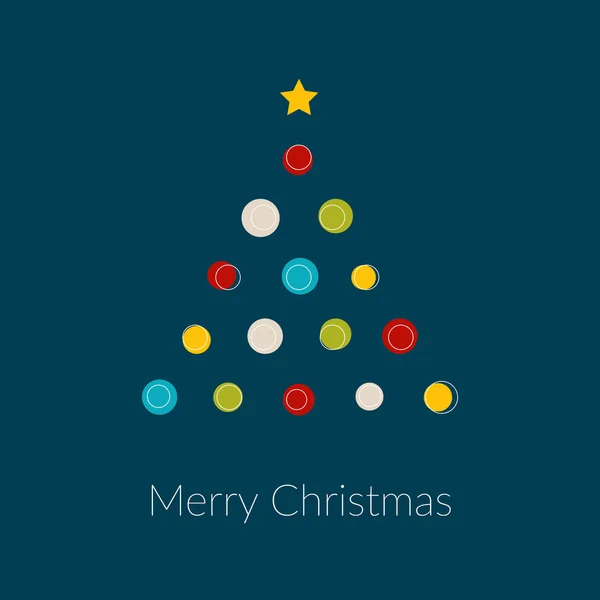 Διάνυσμα Μίνιμαλ Χριστουγεννιάτικο Δέντρο Τελείες Και Αστέρι — Διανυσματικό Αρχείο