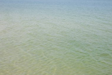 Deniz yüzeyinde küçük dalgalar var..