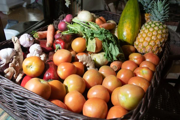 Fresh vegetables from local market, garden products and diet concept