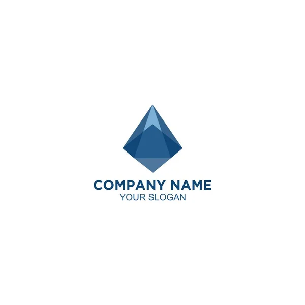 Vecteur Conception Logo Prisme Bleu — Image vectorielle