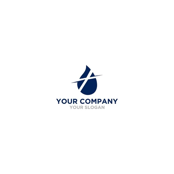 Water Drop Church Logo Design Vector — Stock Vector