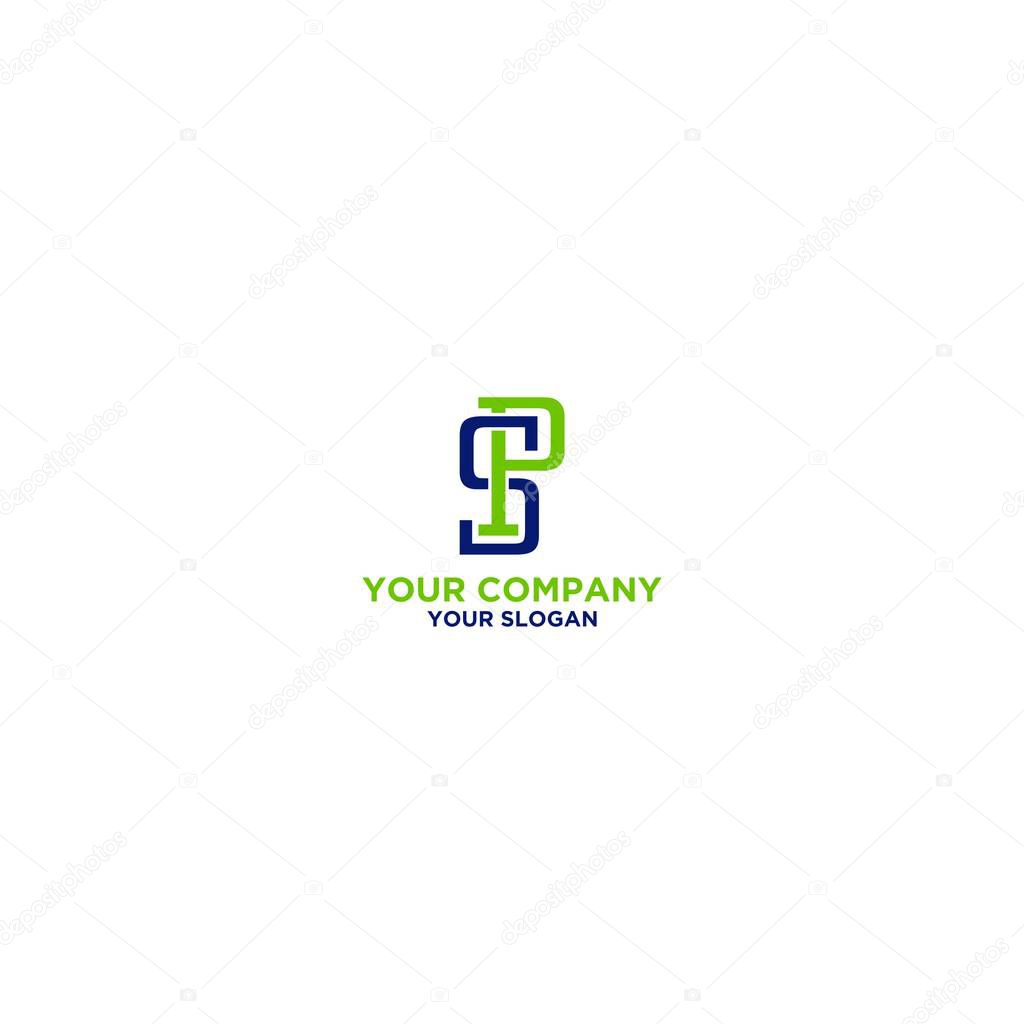 Simple PS Logo Design Vector