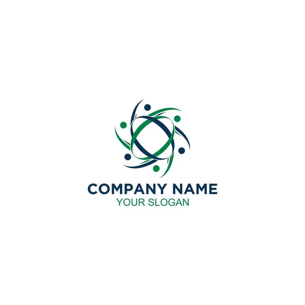 Liberdade Comunidade Logo Design Vector — Vetor de Stock