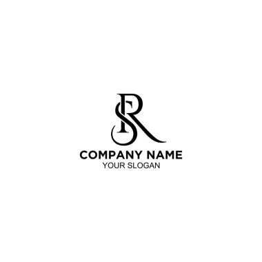 Monogram Sr Logo Tasarım Vektörü