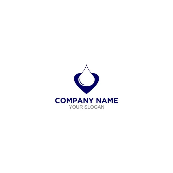 Amor Água Logo Design Vector —  Vetores de Stock