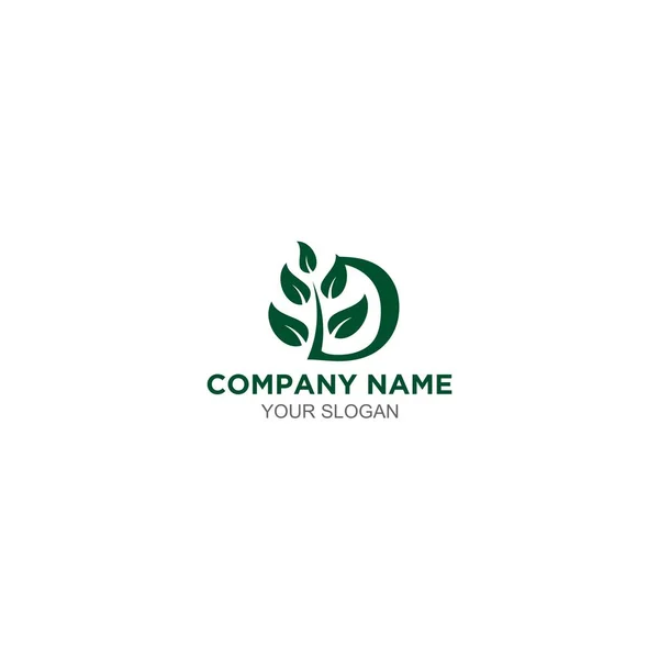 Planta Logo Design Vector — Vetor de Stock