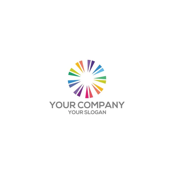 Rainbow Spark Logo Design Vecteur — Image vectorielle