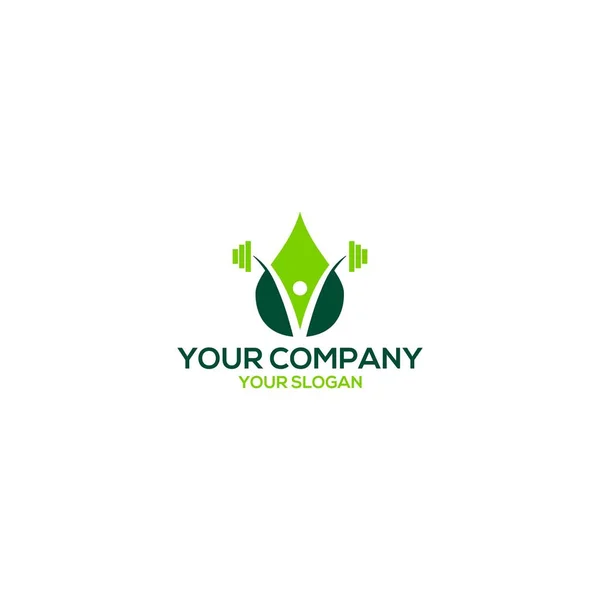 Água Fitness Logo Design Vector —  Vetores de Stock