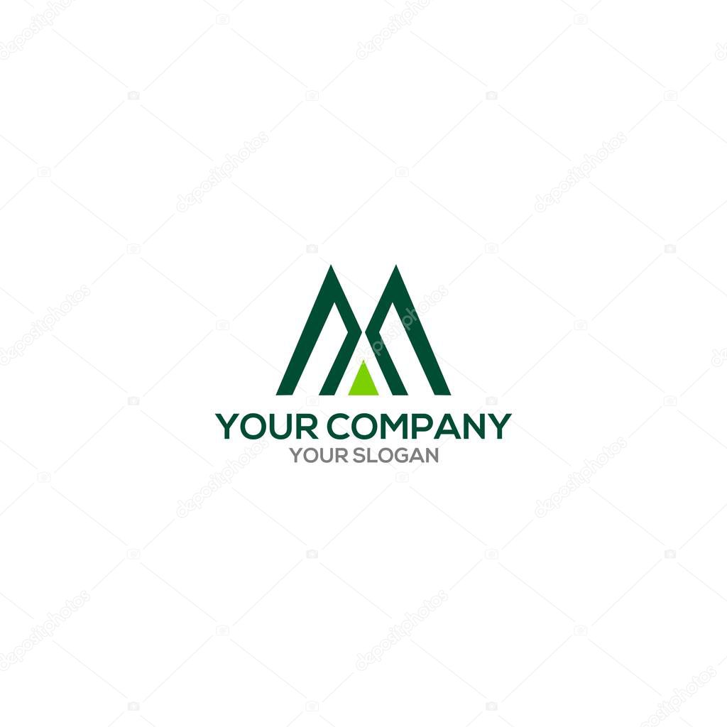 Triangle MA Logo Design Vector