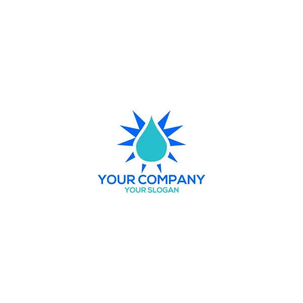 Star Water Logo Design Vector — Stock Vector