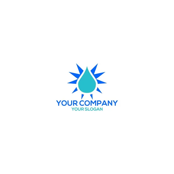 Vector Diseño Logotipo Agua Estrella — Vector de stock