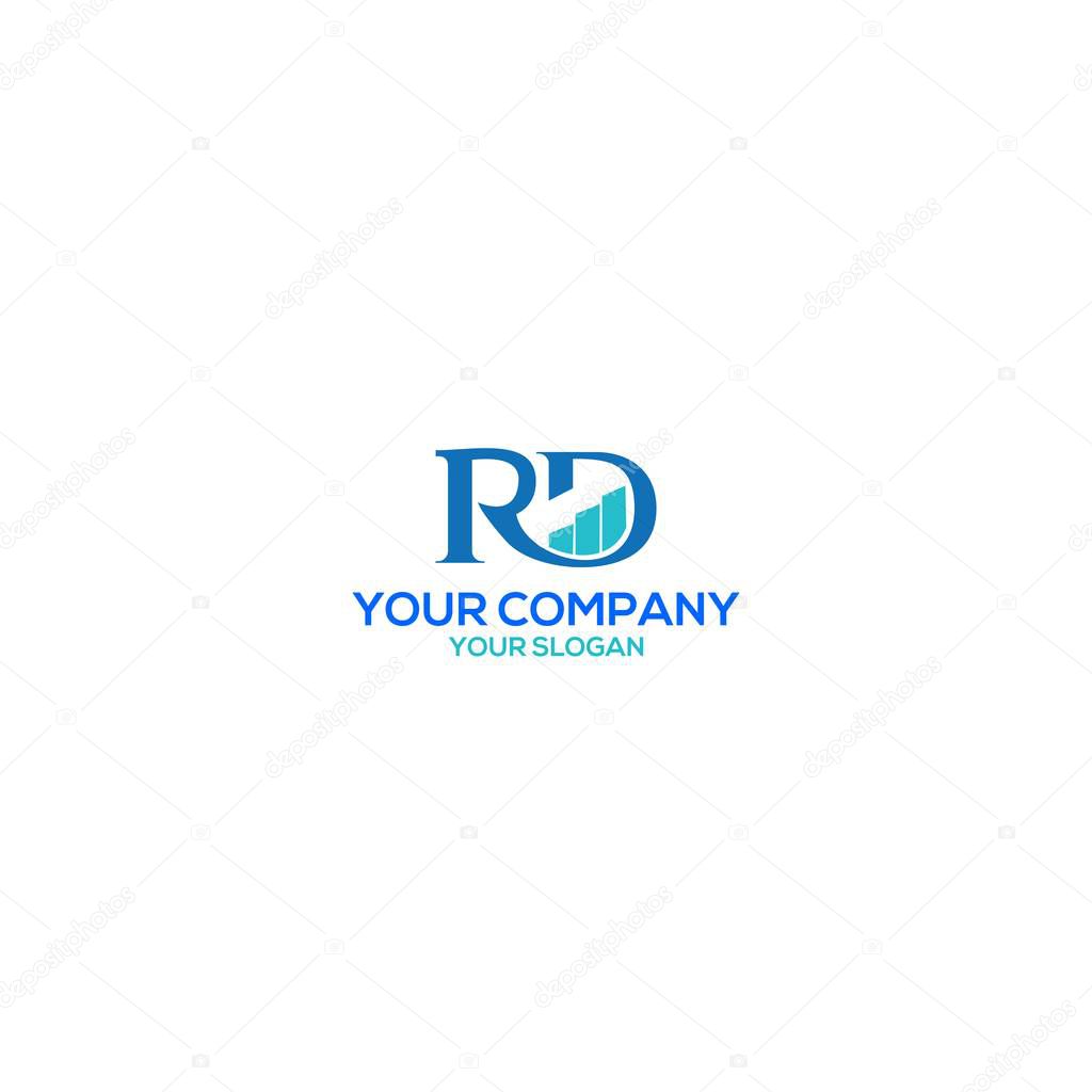 RD Financial Advisor Logo Design Vector