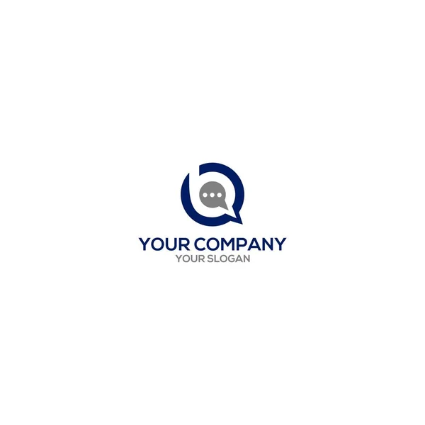 Veloce Chat Logo Vettoriale Progettazione — Vettoriale Stock