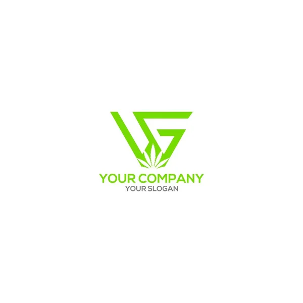 Cannabis Logo Design Vector — Stock Vector