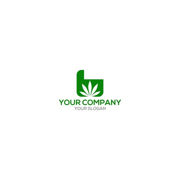 Logo Cannabis Vettoriale Progettazione — Vettoriale Stock