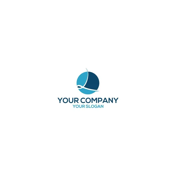 Cerchio Blu Logo Design Vettoriale — Vettoriale Stock