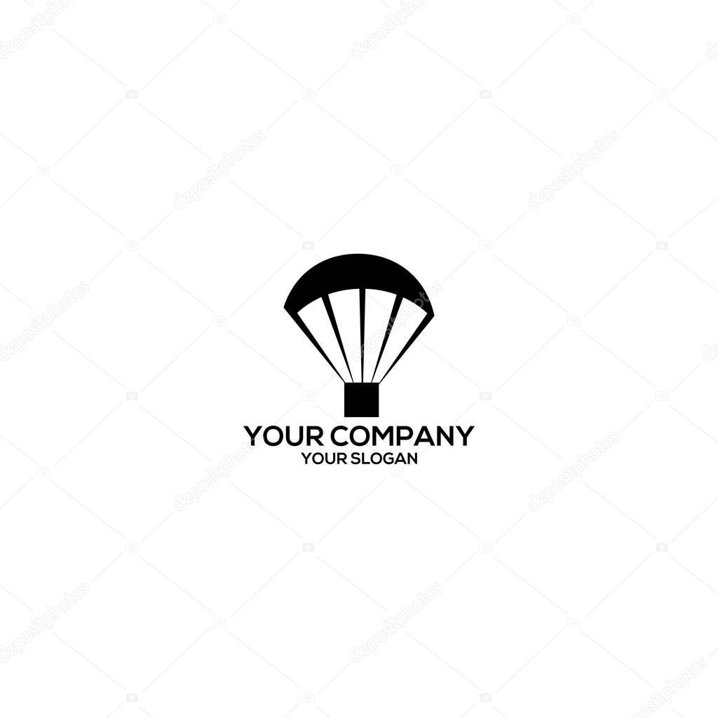 Black Airdrop Logo Design Vector