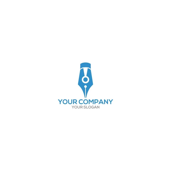 Escritor Bussines Logo Design Vector — Vetor de Stock