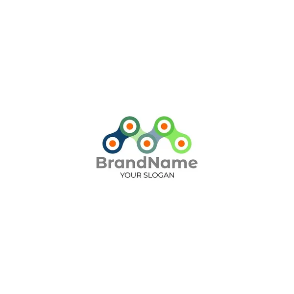 Chain Logo Design Vector — Stock Vector