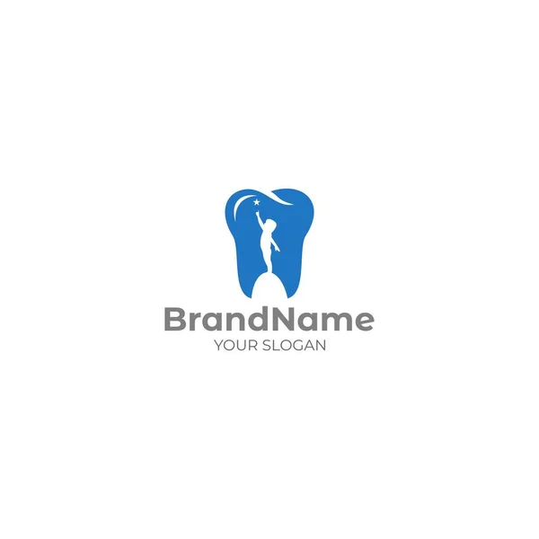 Pediatryczny Dentysta Logo Design Vector — Wektor stockowy
