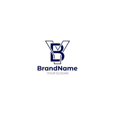 Blue YB Logo Design Vector vector