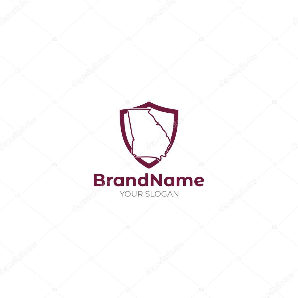 Georgia State Shield Logo Design vector