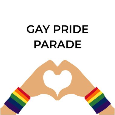 Gökkuşağı bileziği LGBT Gurur ile Barış ve Kalbini Destekleyen Eller 