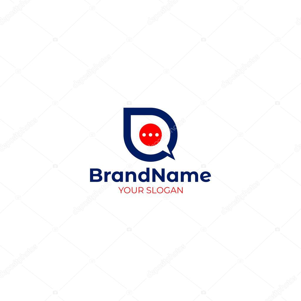 Chat Quick Logo Design Vector