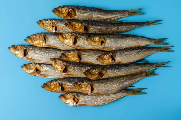 Fish pattern. herring on a blue sea