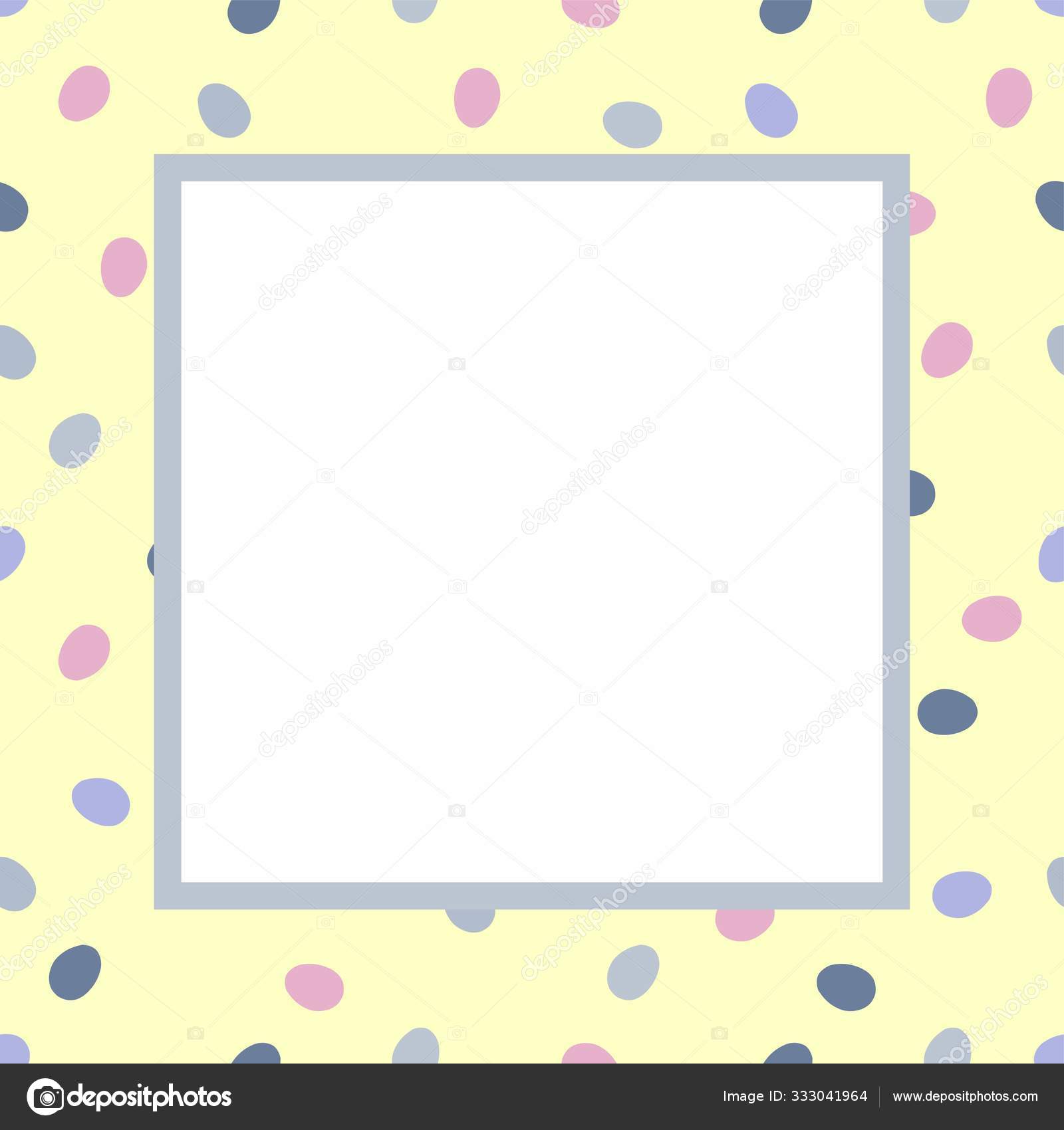 Easter Square Frame With Eggs Print Pastel Holidays Background Vector Doodle Outline Illustration Vector Image By C Anastasiaverich Vector Stock 333041964