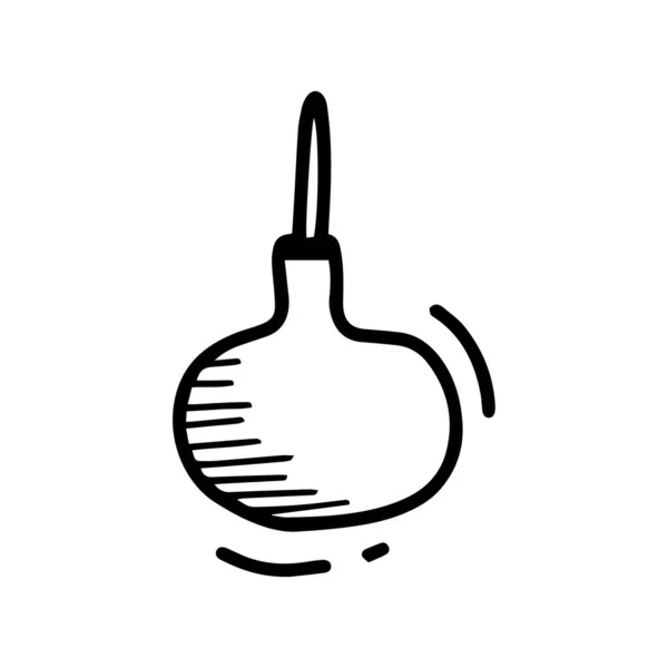 Enema em estilo doodle desenhado à mão isolado no fundo branco. Vector estoque esboço ilustration.Medical equipamentos . —  Vetores de Stock