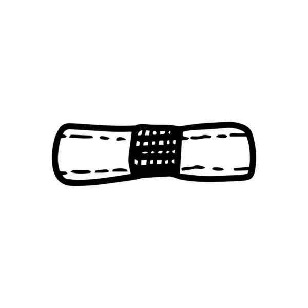 Patch Style Doodle Dessiné Main Isolé Sur Fond Blanc Illustration — Image vectorielle