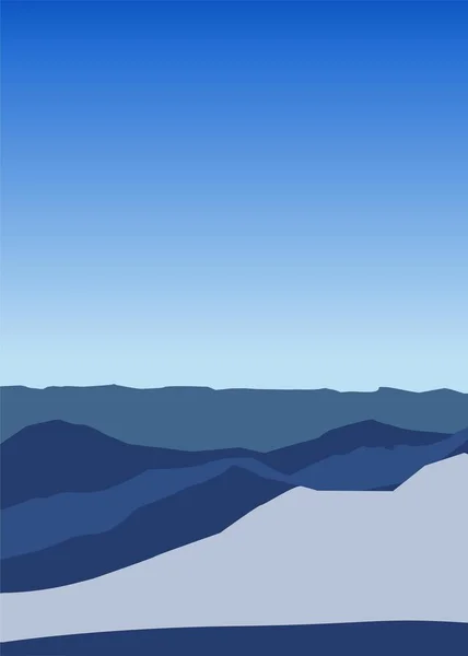 Пейзаж Фон Модных Голубых Цветах Вектор Принято Место Смс Геометрический — стоковый вектор