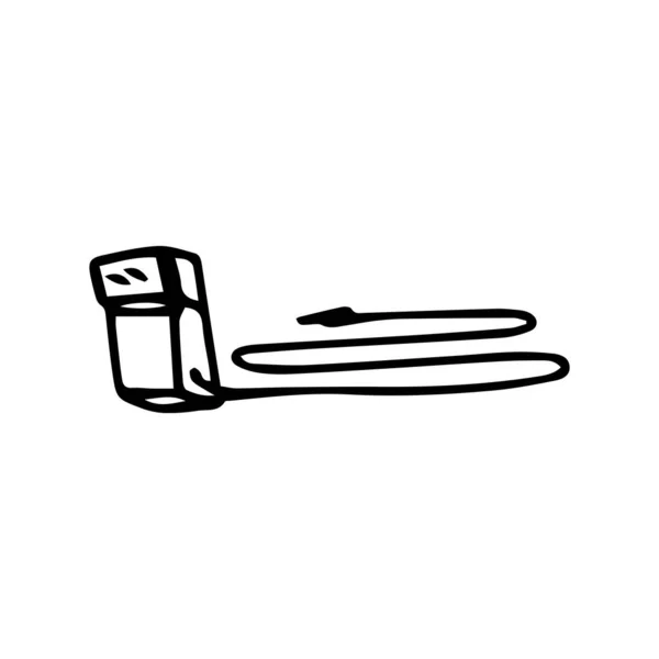 Chargement Câblé Pour Téléphone Tablette Autre Équipement Dans Style Doodle — Image vectorielle