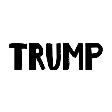 Trump Oy 2020.ABD Başkanlık Seçimi 20.ABD Başkanlık Seçimi. Seçmen ana hatları izole edildi. Çek sembollü oy verin. Siyasi seçim kampanyası logosu. Başkanlık bayrağı, kart. Siyah harfler..