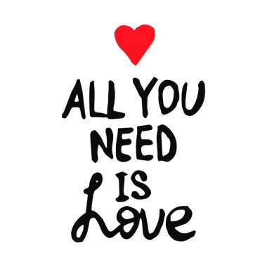 Tek ihtiyacınız olan karalama tarzında aşk - Yaşam, Daha İyi, Birlikte. LGBT hakları sembolü. İzole edilmiş. Vektör el çizimi..