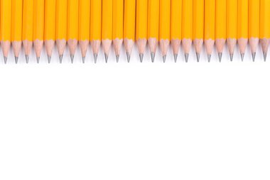 Beyaz arka planda gri stili kalemler.