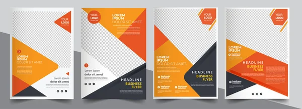 Desain Brosur Mencakup Tata Letak Modern Laporan Tahunan Poster Selebaran - Stok Vektor