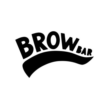 Güzel kaşlı, düz çizgi bir cümle. Bir kaş barı, poster, afiş, makyaj salonu, güzellik salonu, dağıtım broşürü için el yazısı. Kaş sanatçıları için şık bir yazı.