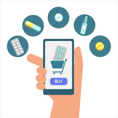 Tıbbi malzemelerin, şişelerin, sıvıların, termometrenin, şırınganın, lavmanın, ilaç maskesinin, eldivenlerin deseni yok. Sarı üzerine vektör düz çizim. Eczane. Duvar kağıdı, afiş, tekstil, ambalaj için tasarım