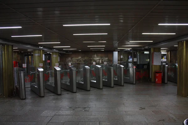 Moscou Métropolitain Ligne Serpuchovsko Timiryazevskaya Station Prazhskaya Ouvert 1985 2019 — Photo