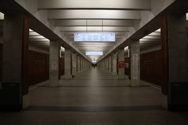 Moscow Metropolitain Kaluzhsko Rizhskaya Line Tyoply Stan Station Inaugurado 1987 — Fotografia de Stock