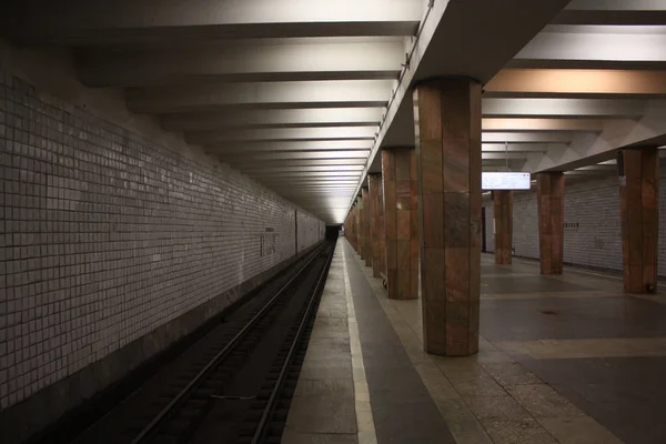 Moskwa Metropolita Kaluzhsko Rizhskaya Linia Stacja Kaluzhskaya Otwarta 1974 2019 — Zdjęcie stockowe