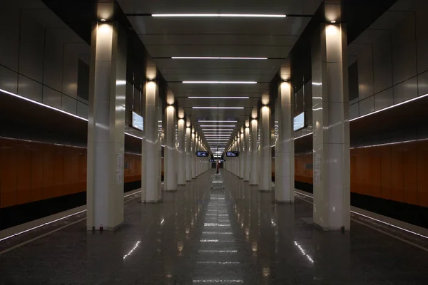 Moscú Metropolitano Línea Nekrasovskaya Estación Lukhmanovskaya Inaugurado 2019 2019 — Foto de Stock