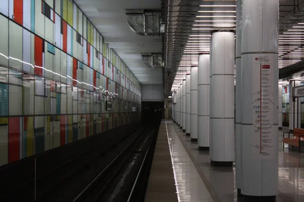 Metropolitain Moskou Lijn Sokolnicheskaya Station Rumyantsevo Geopend 2016 2019 — Stockfoto