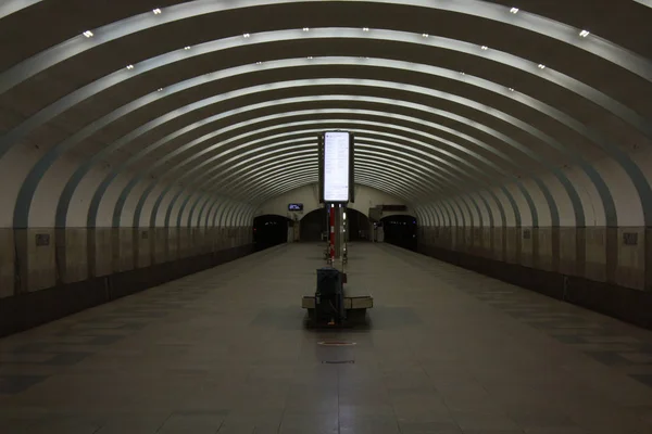 Moscow Metropolitain Linha Serpuchovsko Timiryazevskaya Estação Uygnaya Inaugurado 1983 2019 — Fotografia de Stock