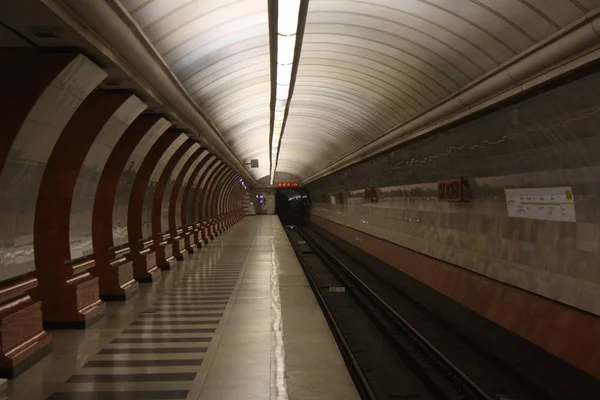 Metropolitana Mosca Kalinininsko Solncnevskaya Line Park Pobedy Station Inaugurata Nel — Foto Stock
