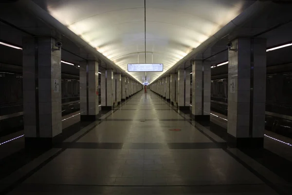 Metropolia Moskiewska Linia Tagansko Krasnopresnenskaja Stacja Spartak Otwarta 2014 2019 — Zdjęcie stockowe