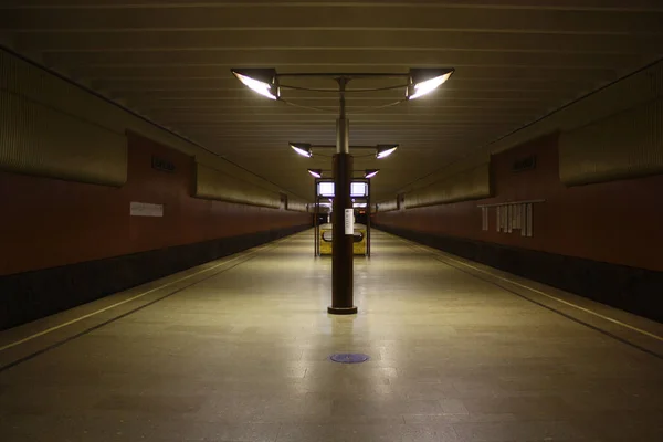 Moscow Metropolitain Luyblinskaya Line Volzhskaya Station Opened 1995 2020 — Stock Photo, Image