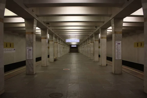 Moscow Metropolitain Tagansko Krasnopresnenskaya Line Proletarskaya Station Inaugurado 1966 2019 — Fotografia de Stock